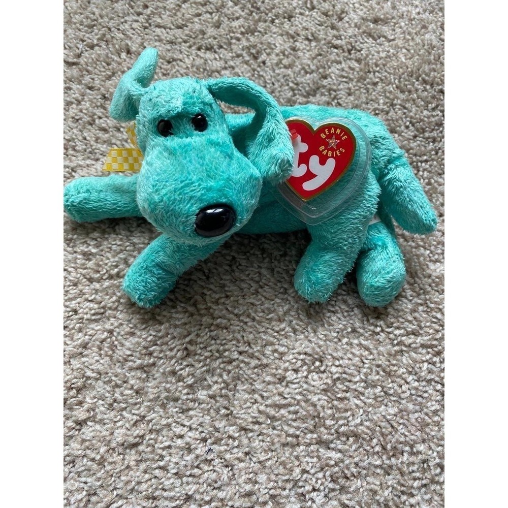 Ty Beanie Diddley 2000 Plush Stuffed Animal Toy 7" Puppy Dog July 25 2000